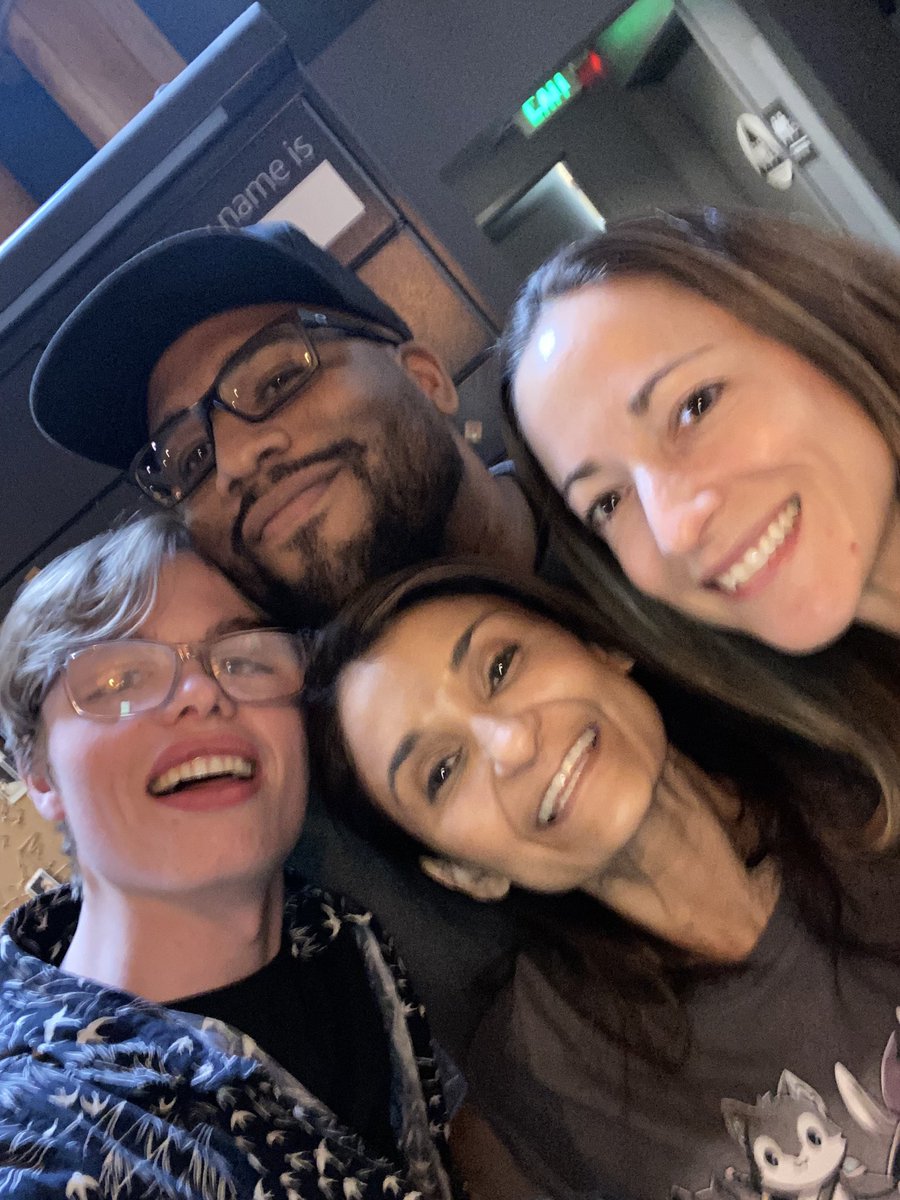 FinnWestVO's tweet photo. My very first day in Los Angeles - and I get to meet my friends, the ICONIC @carolinaravassa , @sweeetanj AND @BootyFarts22 all in one day!

My Overwatch fan heart is so full, thank you Sombra and Symmetra for being the heroes we need in this world - love you both so much! ❤️ https://t.co/6cskruE5od