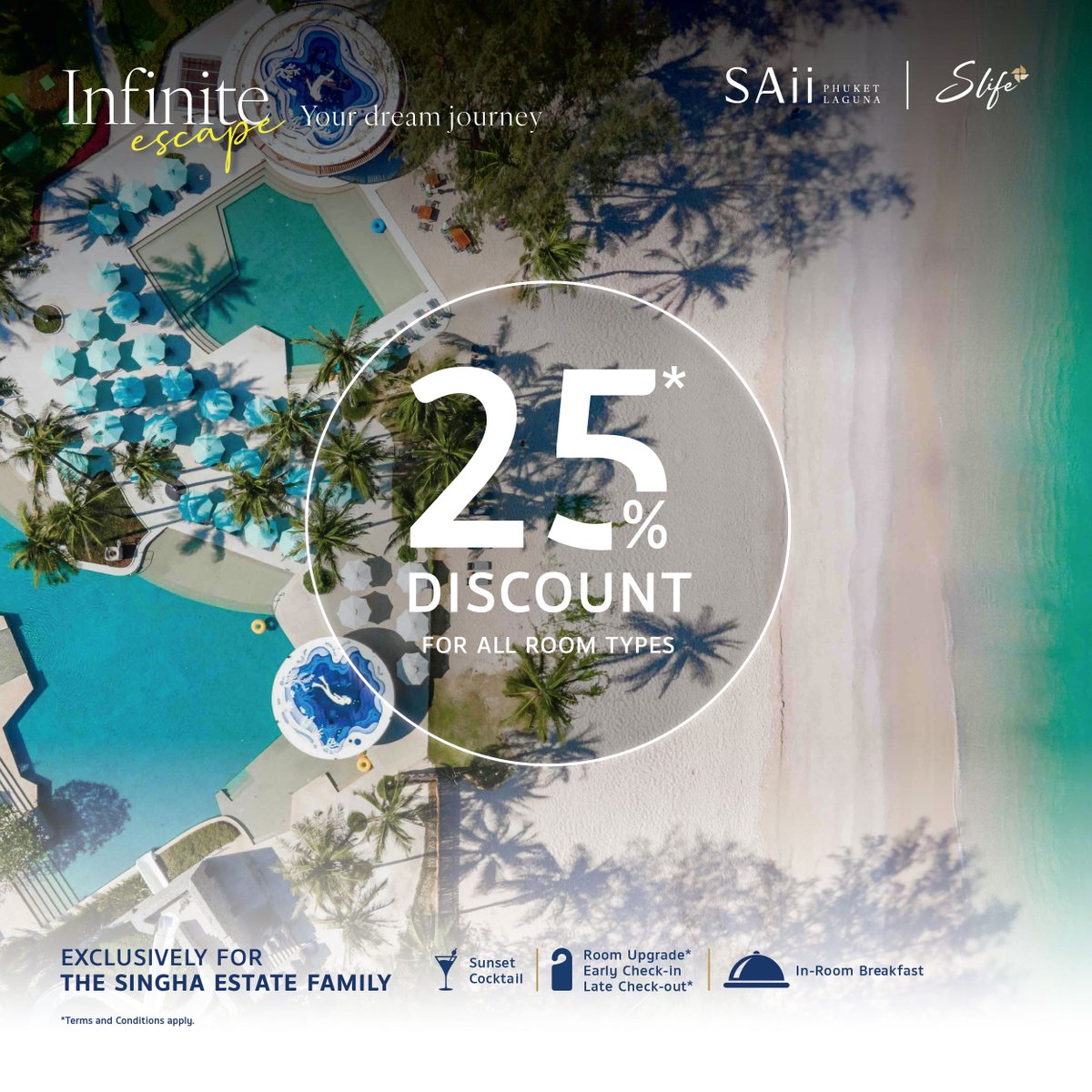 𝐈𝐍𝐅𝐈𝐍𝐈𝐓𝐄 𝐄𝐒𝐂𝐀𝐏𝐄 การพักผ่อนที่ดีที่สุดกับ "𝑺 𝑳𝒊𝒇𝒆" เพื่อครอบครัว "สิงห์ เอสเตท" slife.onelink.me/oqy7/alk3p077

#SinghaEstate #EnrichingLife #SLife #MemorableExperience #SHotelsandResorts #SHR