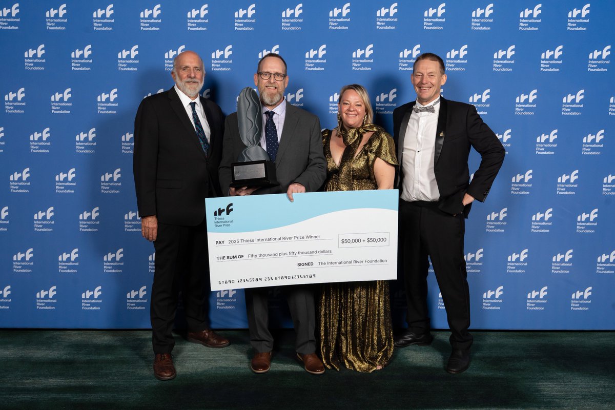 ReviveOurRivers's tweet photo. @chicagoriver takes home the 2025 Thiess International River Prize! 

A tremendous congratulations to fellow finalists, the Cumbria Rivers, Klamath River and Vjosa River 👏

@ThiessMining @riversymposium https://t.co/f5gIPeHcoO