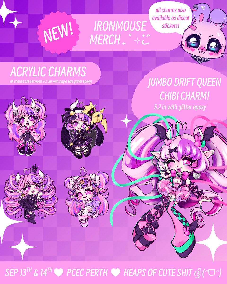 minabytes's tweet photo. my @MyPixelExpo catalogue with all the fanmerch i made to celebrate the arrival of @ironmouse down under 💖✨️💕 can't wait for everyone to see mine and @driftbunny_com collab space and one last big surprise 😈✨️ https://t.co/ekQPL4aBWV
