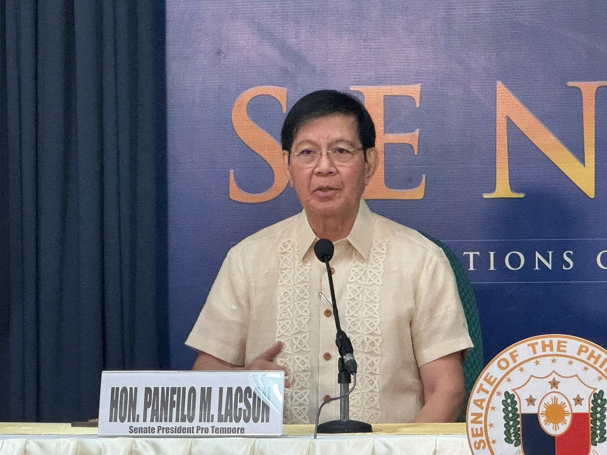 robert mano (@robertmano47) on Twitter photo Senate President Pro Tempore Panfilo Lacson, kinumpirma na may P355M insertion sa 2025 GAA na para sa Bulacan. Senate President Pro Tempore Panfilo Lacson, kinumpirma na may P355M insertion sa 2025 GAA na para sa Bulacan.