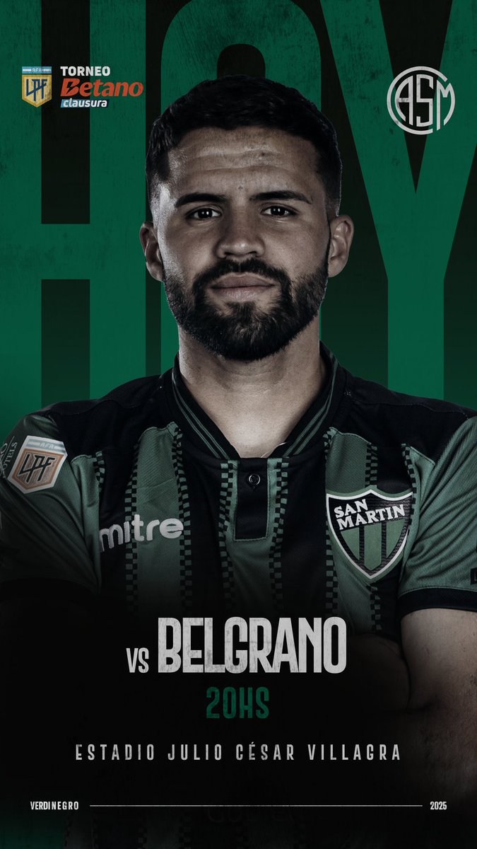 Hoy juega San Martín!!

#VamosLosSantos
#VamosVerdinegro 🟢⚫
