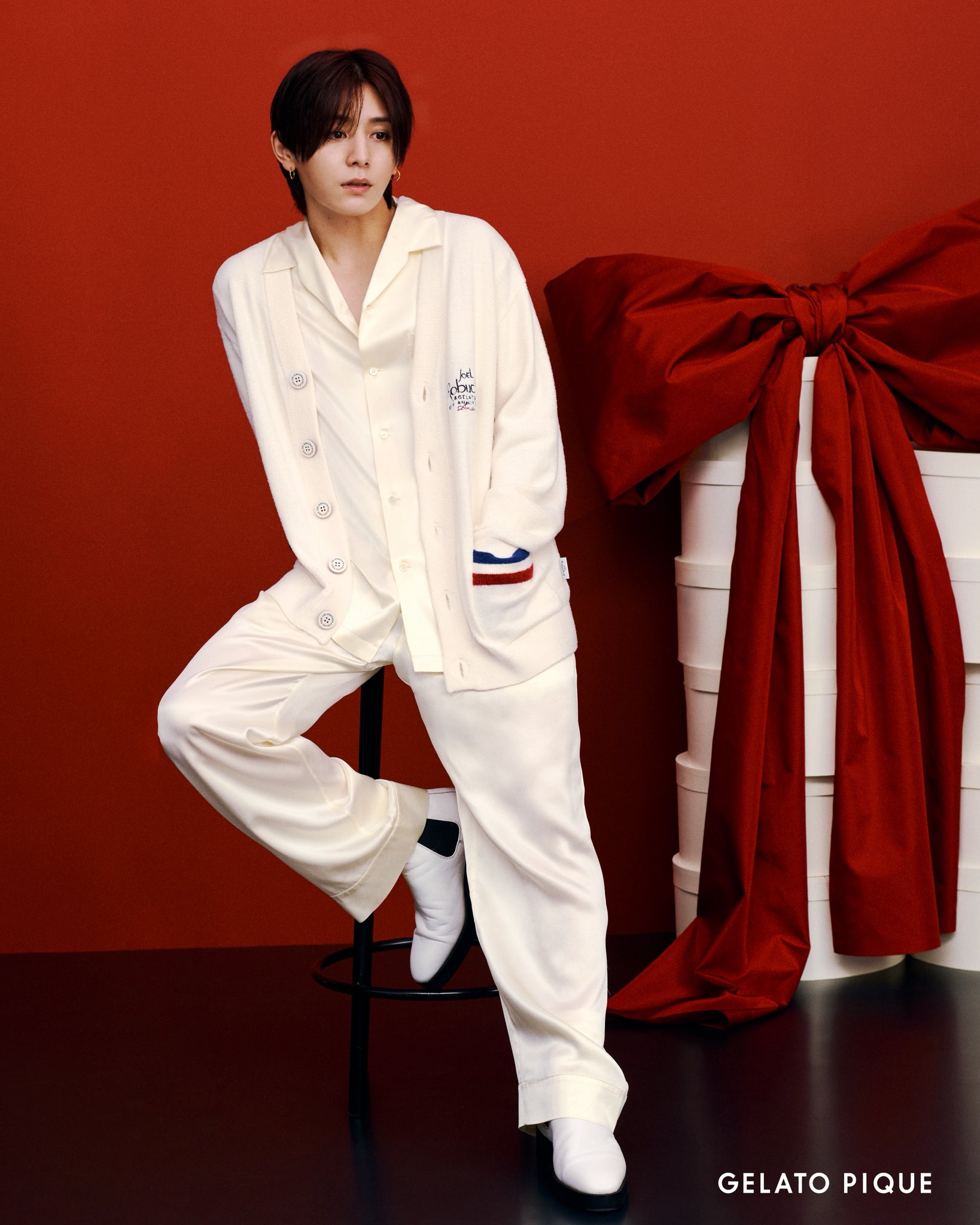 gelato pique × Robuchon エアリースムーズィードレス 山田涼介「RYOSUKE YAMADA wears Joel Robuchon & GELATO PIQUE