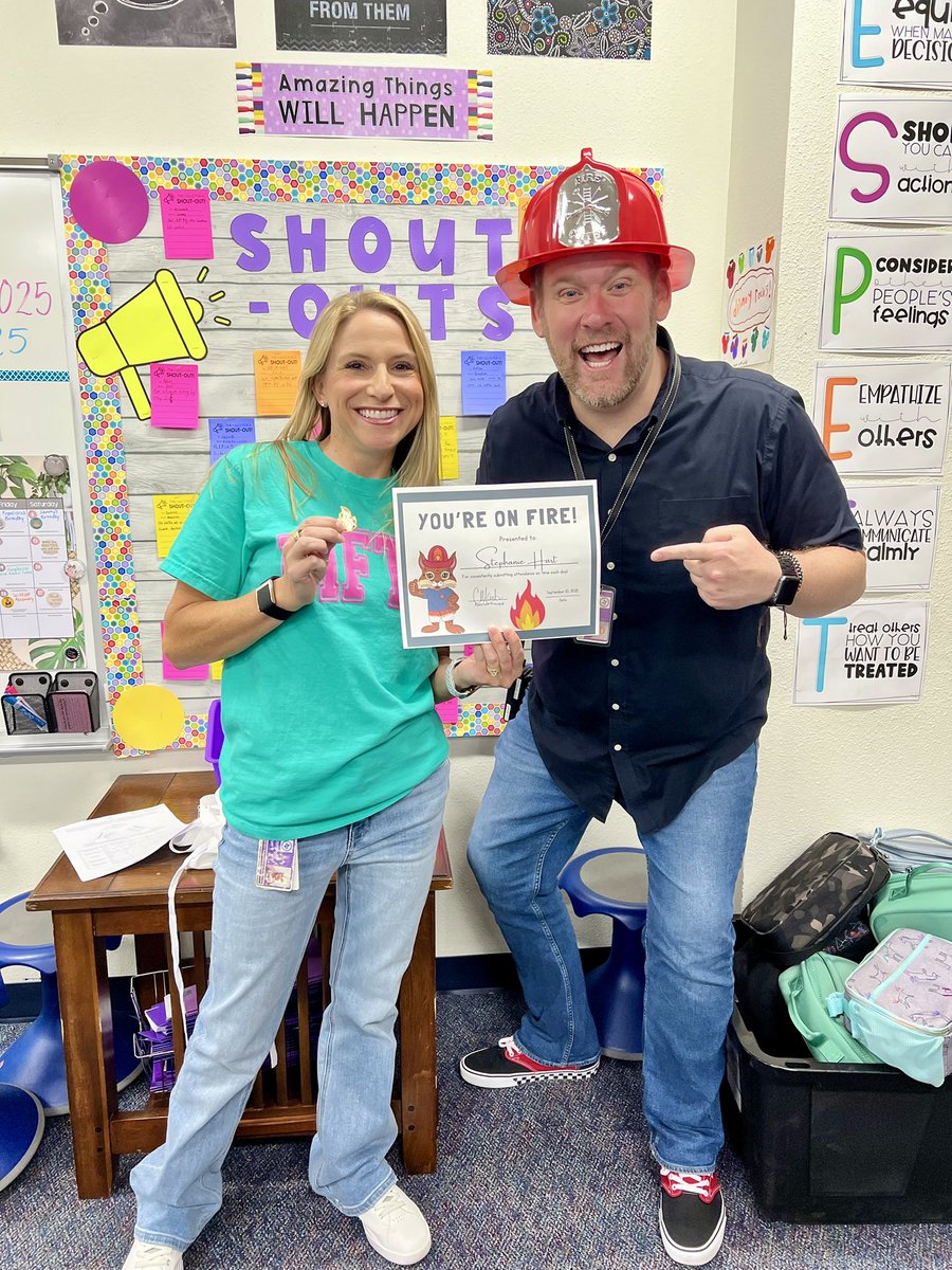 I got to present the first ever <a href="/EddinsElem/">Eddins Elementary</a> “You’re on Fire” Award! Congratulations, Mrs. Hart! 🔥🚨 
<a href="/hart7911/">Stephanie Hart</a>