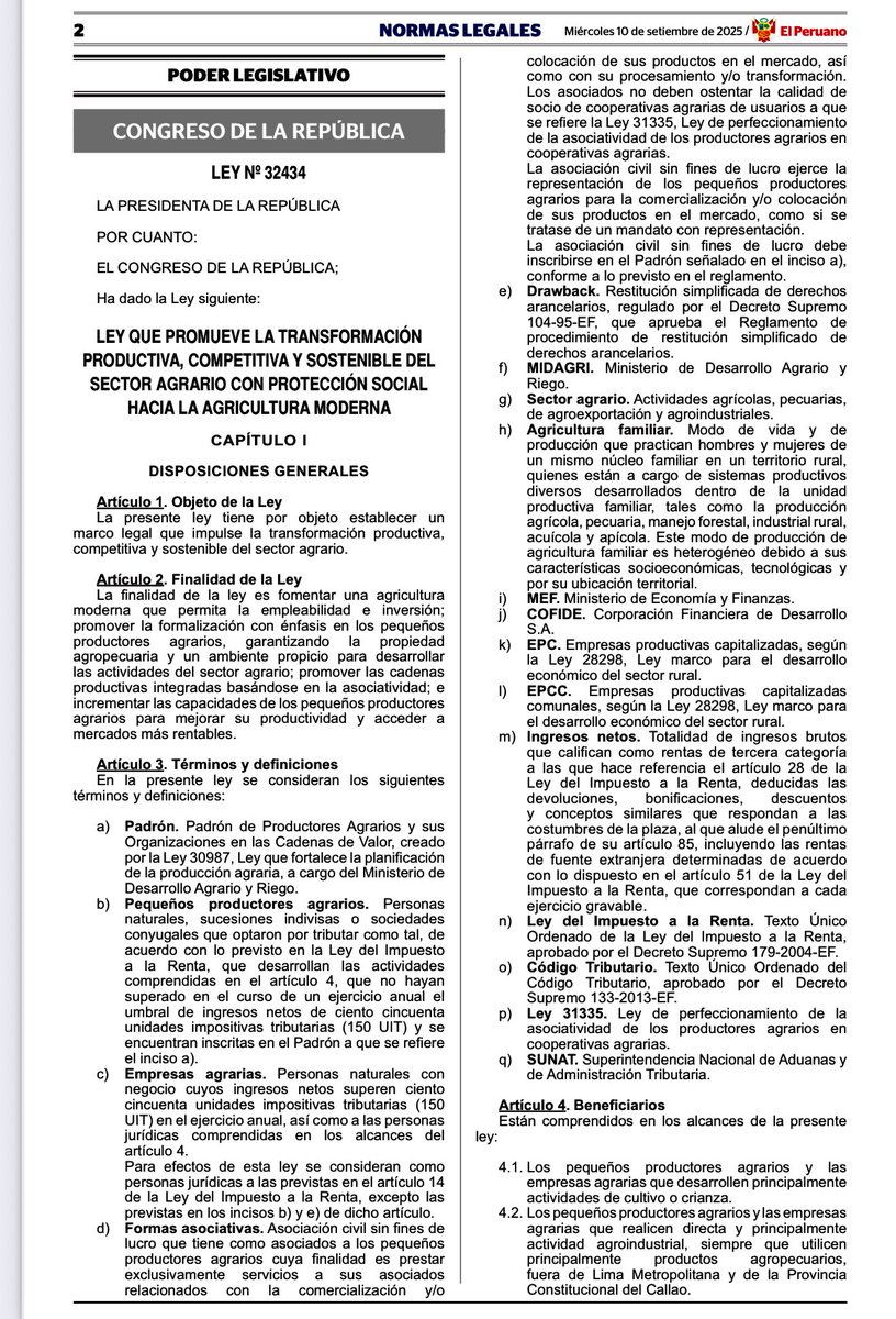 No contentos con aprobar una ley pro AFP que en nada genera pensiones dignas y justas; hoy publican la ley Chlimper 2.0, una norma pro agroexportadoras, nefasta para el país, significa 20 mil millones menos de recaudación fiscal. Ganan y se benefician los mismos de siempre. Ambas