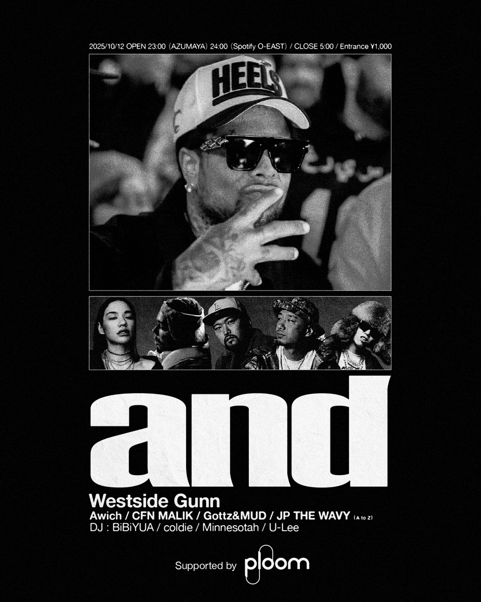 fnmnltv's tweet photo. 【新着】Westside Gunn、Awich @Awich098  、JP THE WAVY @Sorry_Wavy  、Gottz &amp; MUD @Gottz_N_MUD  、CFN Malikが出演するイベント『and supported by Ploom』が開催 https://t.co/TMoEYjp1u9 https://t.co/KhwfOJ1a6N