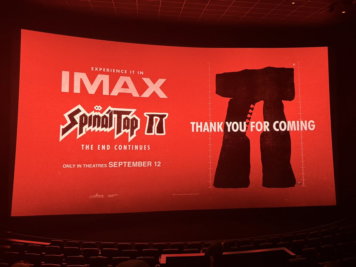 ScholarsInk's tweet image. #SpinalTapII at @IMAX is easily the best theatrical experience I’ve had this year. The band have outdone themselves.