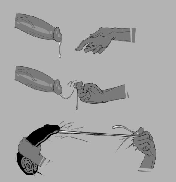 what if cum was a long jelly noodle instead of a liquid?