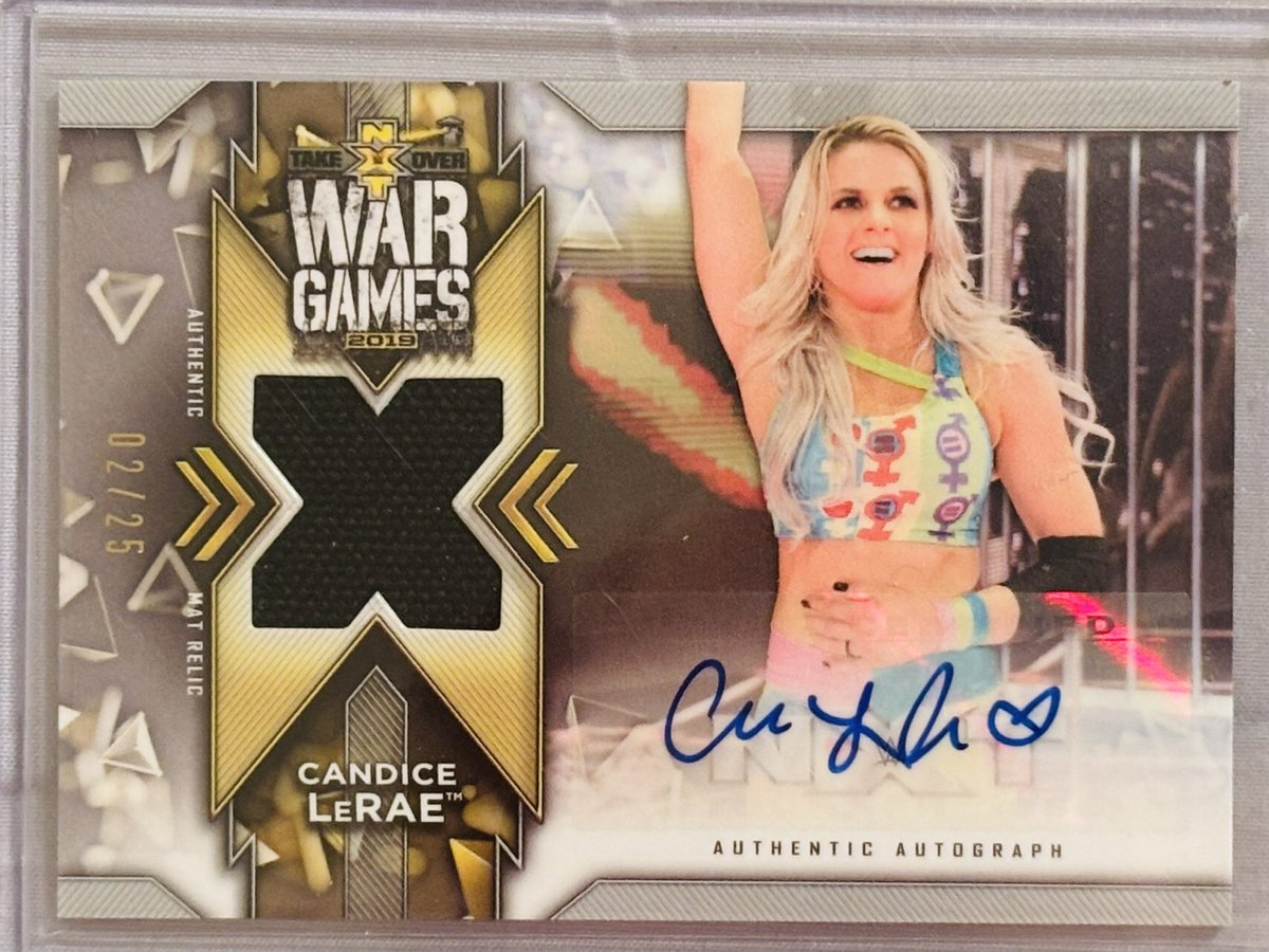 Chris_Moertl73's tweet image. For #WrestlingCardWednesday this @CandiceLeRae War Games relic # 2/25.

#WrestlingTradingCards
