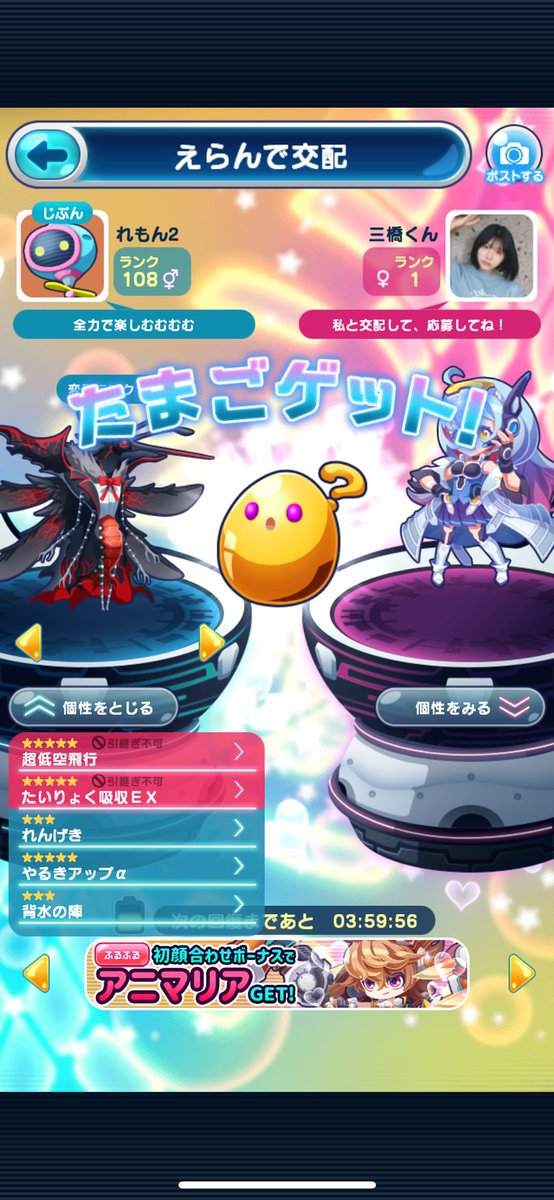当たってくれ！！
 #エリたま
 #三橋くんと交配