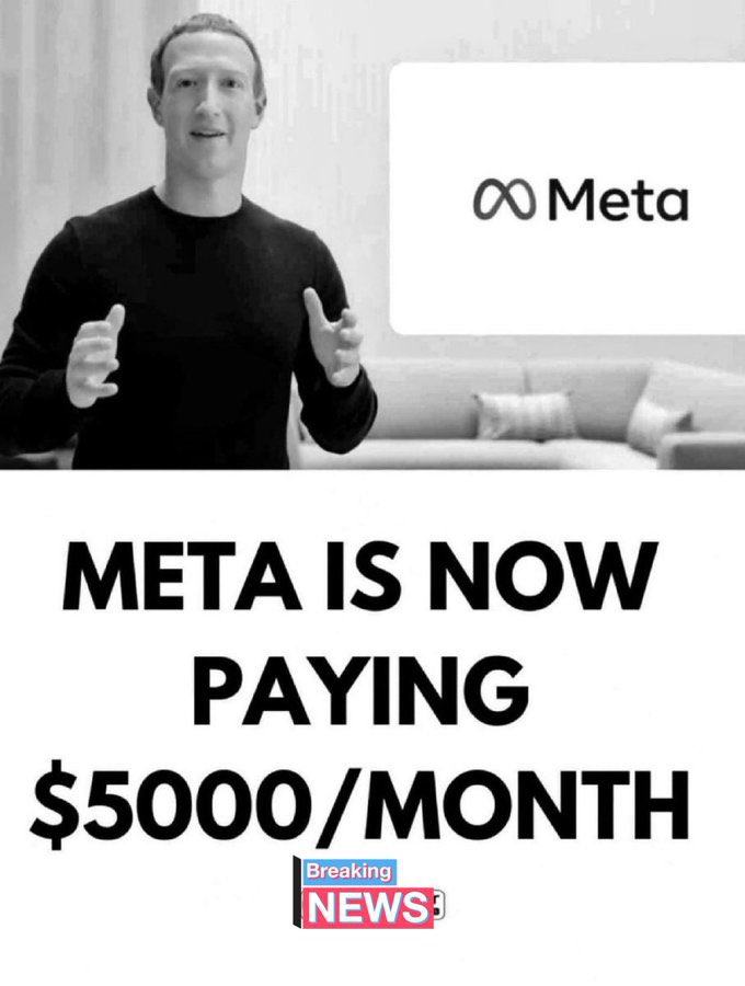 Tech5353's tweet image. Meta is paying $5,000/month just for being online a few hours a day! 🚨

All you need:

📱 A phone

🌍 Internet access

⏰ A little free time

I’ve created a FREE step-by-step guide showing exactly how to get started.

Want it? Here’s how:

❤️ Like + 🔁 Share

💬 Comment “Guide”…