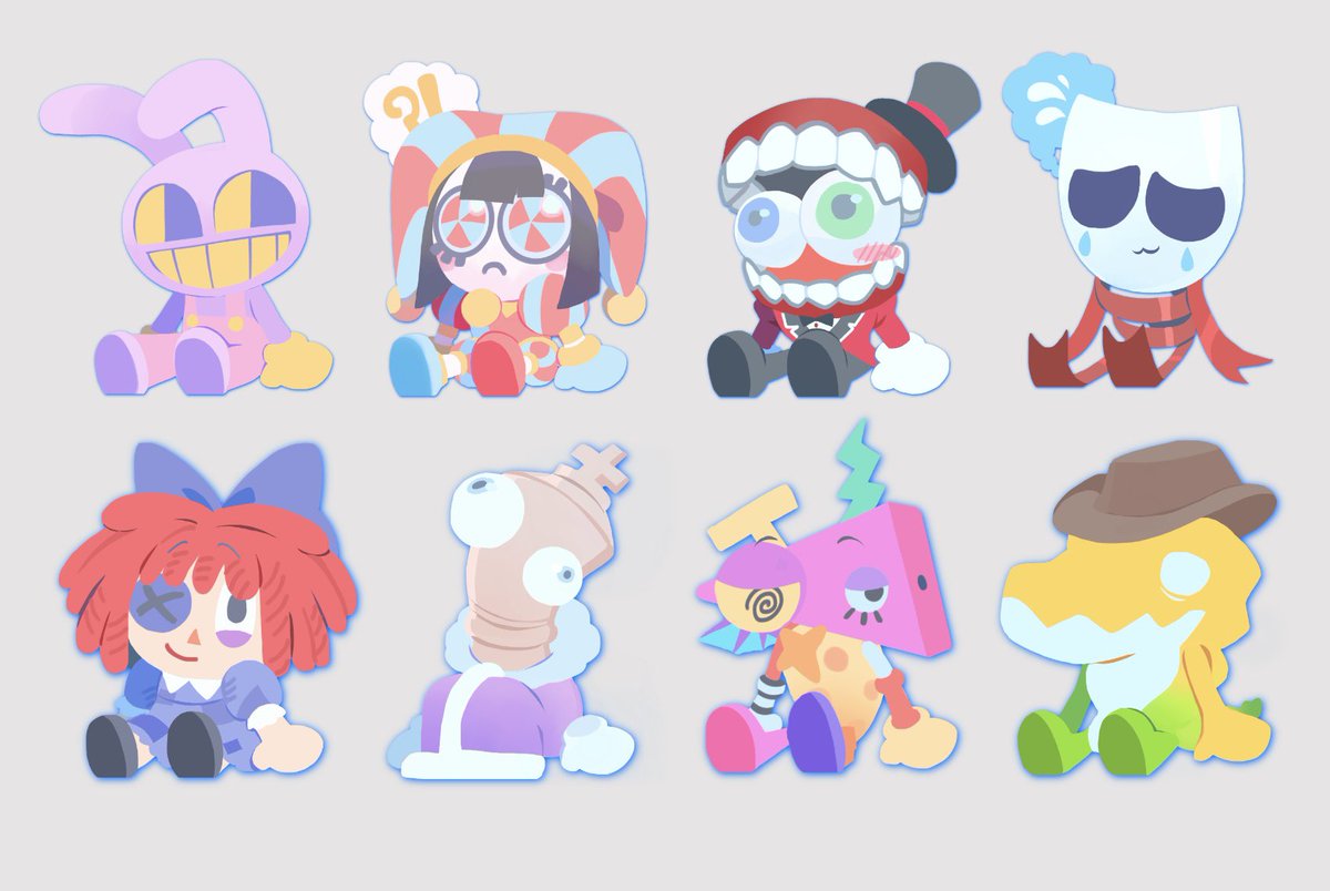 I made fanmerch of them yall can't wait to receive them 😭💥💥💥💥💥💥 mini standeeeee

#TADC
 #jax #pomni #Cain #Gangle #ragatha #Kinger #zoobe 
And #Gummigoo xD ( that's a lot ngl )
