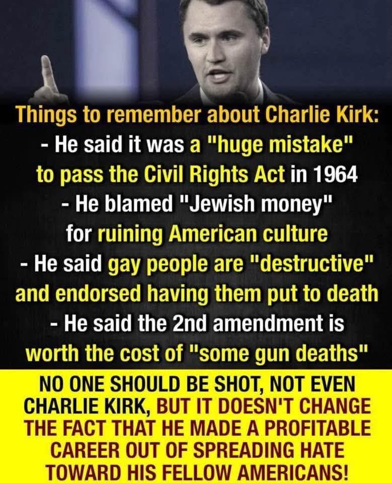 When mentally diseased liberals post this image, reply with ... 

Thanks for sharing that image—it's a reminder that in today's polarized world, people often cherry-pick quotes to paint someone as a villain without full context. I appreciate Charlie Kirk's work because he's