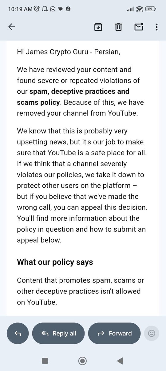 🚨 BANNED ON YOURUBE 🚨 

YouTube again banning more pro bitcoin and crypto YouTube channels, they have been banning me from talking about crypto and #bitcoin since 2015, almost every year, It’s 2025

Today they banned 5 YouTube channels, without warnings or strikes and none of