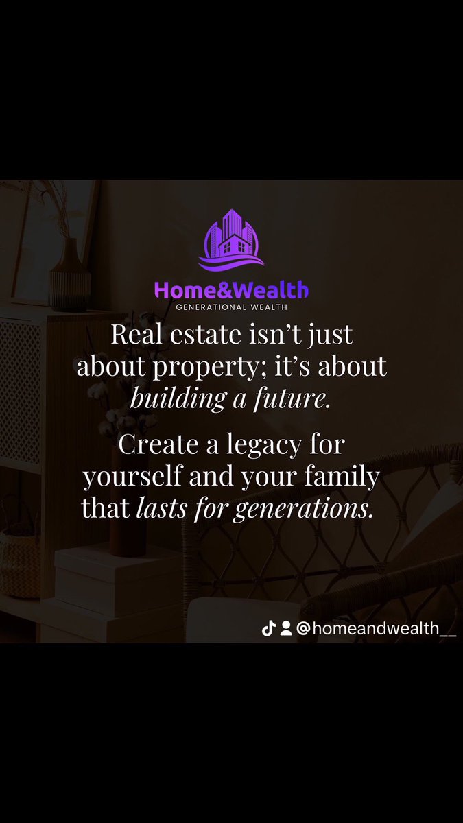 🗣️ real estate isn’t just about buy property- it’s about building your future. Every home, every investment, every decision is a stepping stone towards generational wealth, financial security and endless possibility. Let’s take that step today!