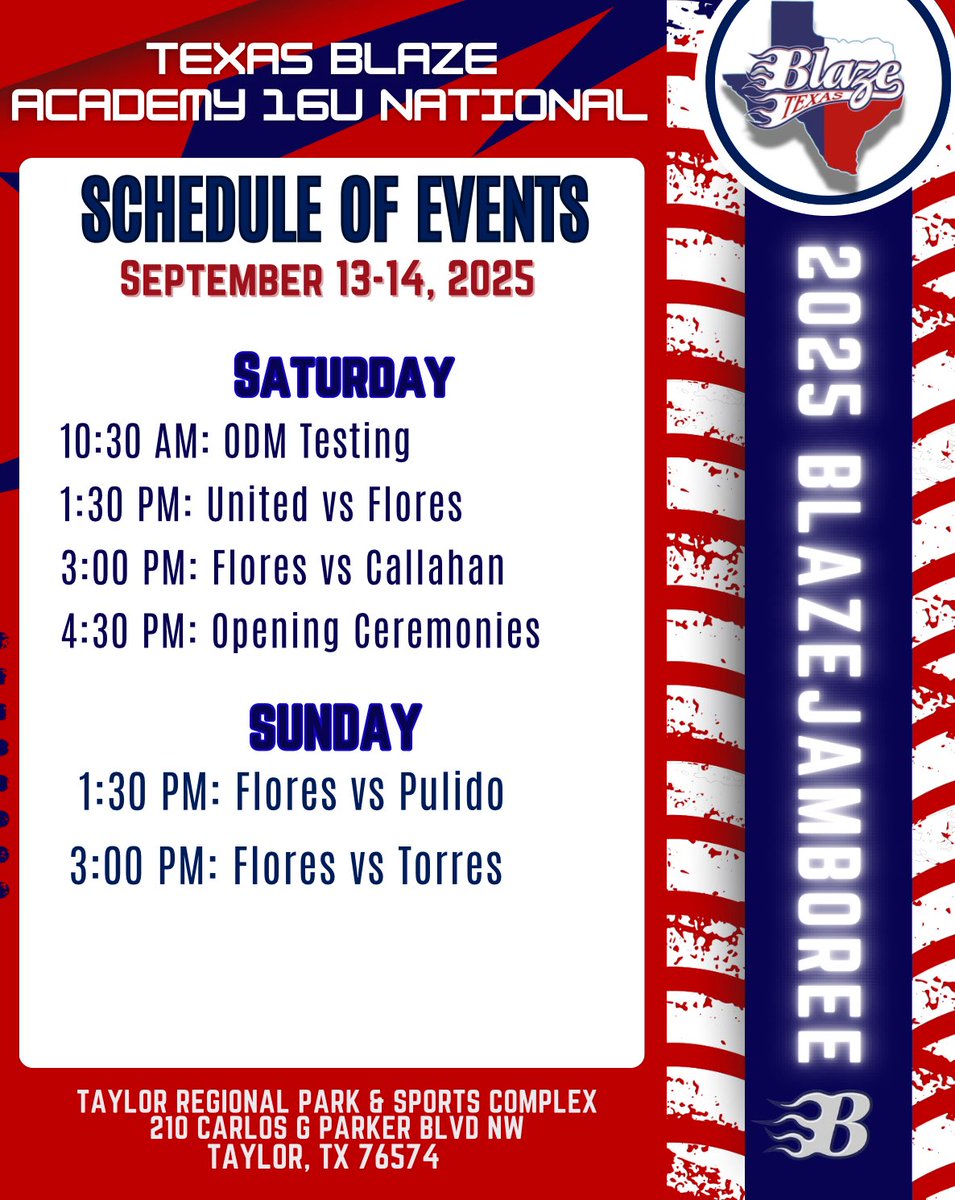 Kicking off our fall season at the Blaze Jamboree! <a href="/BlazeFastpitch/">Texas Blaze</a> <a href="/jbssports/">Coach JB Slimp</a> <a href="/coachjose_flo4/">Jose Flores</a> <a href="/Puente4Don/">Don Puente</a>