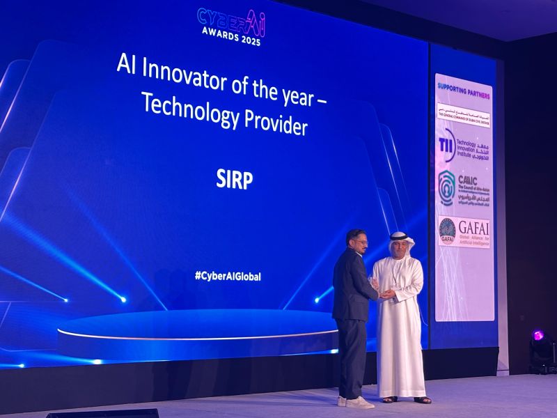 sirp_io's tweet photo. Big win for SIRP!

Honored to be recognized as AI Innovator of the Year – Technology Provider at #CyberAIGlobal 2025.

Redefining SecOps with AI-native autonomy - delivering resilience, speed &amp; trust for today’s SOCs.

#SIRP #AINative #AIsecops #CyberSecurity https://t.co/9UbJH4WmhI