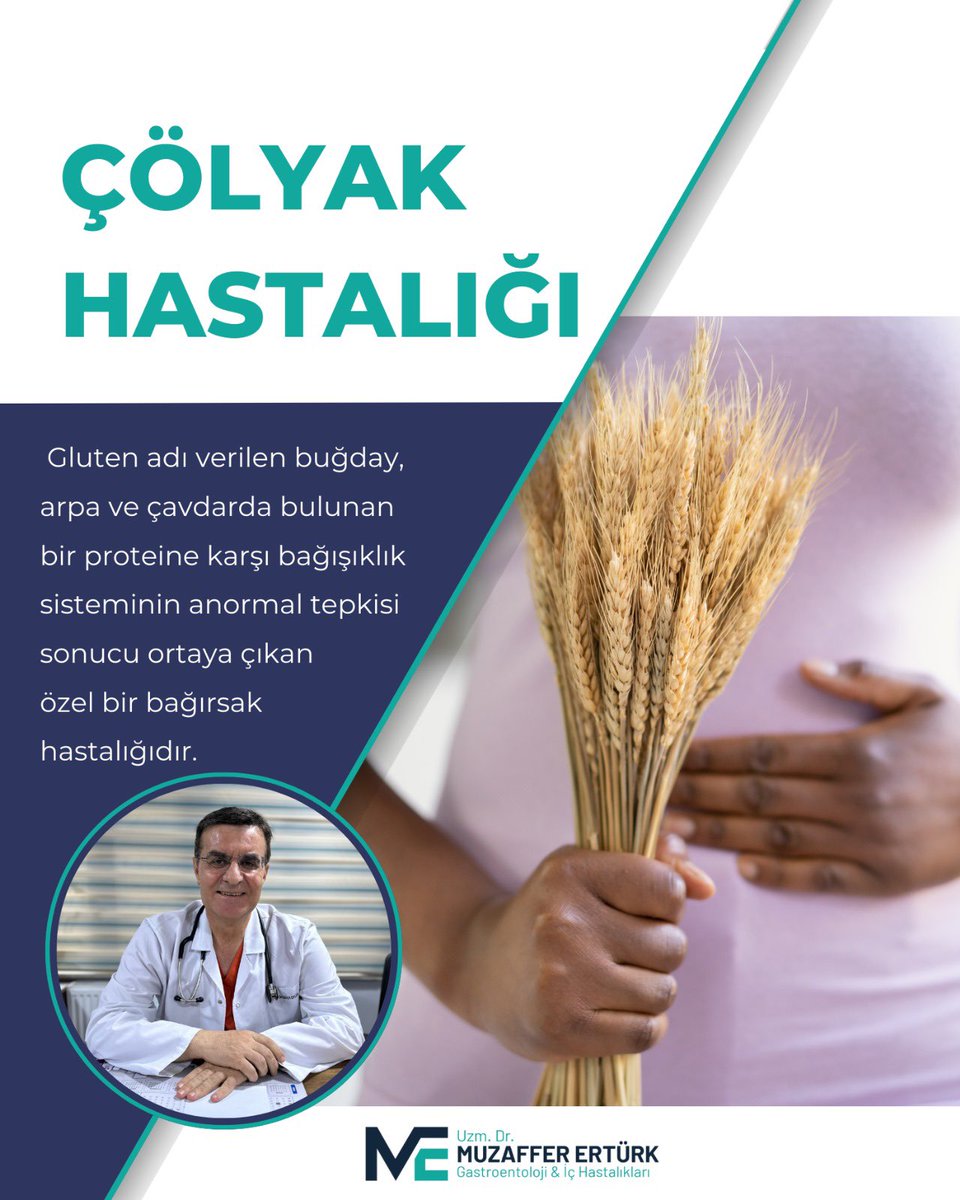 Çölyak Hastalığı
Gluten adı verilen buğday , arpa ve çavdarda bulunan bir proteine karşı bağışıklık sisteminin anormal tepkisi sonucu ortaya çıkan özel bir bağırsak hastalığıdır.
#çölyak #çölyakhastalığı #çölyakhastalığındabeslenme #çölyakdiyeti #gastroenterolojiuzmanı