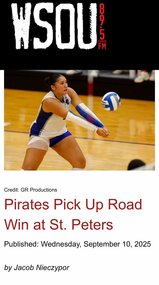 The Pirates won a hard fought match at St. Peter's on Wednesday! Jacob Nieczypor recaps the match in the article below
wsou.net/news/pirates-p…