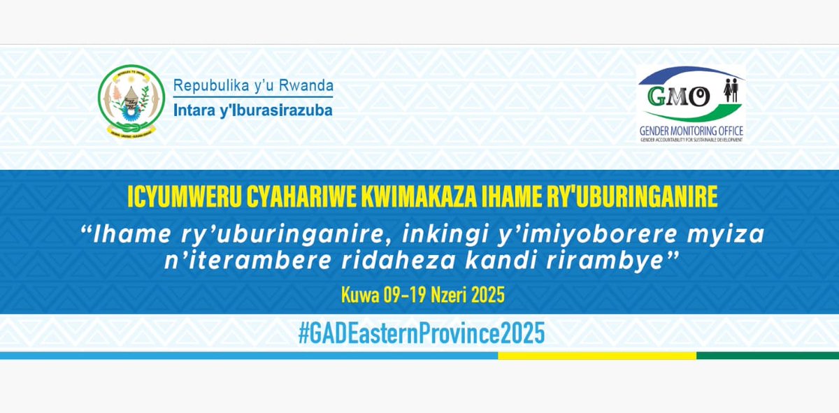Mu murenge wa <a href="/RweruBugesera/">Umurenge wa Rweru - Akarere ka Bugesera</a> mutugali twose hatangijwe kumugaragaro ubukangurambaga bwo kwimakaza ihame ry’uburinganire.
 “Ihame ry’uburinganire,inkingi y’imiyoborere myiza n’iterambere ridaheza kandi rirambye”.