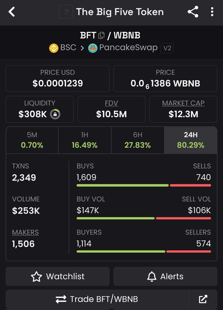 BFT isn’t just another token—it represents strength, resilience, and growth potential, just like the "Big Five" it’s named after.