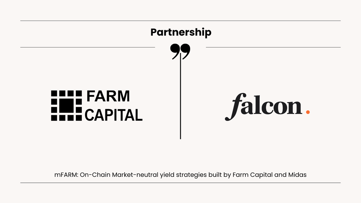 Farm Capital X Falcon Finance Partnership 🤝

We’re thrilled to announce a strategic partnership with <a href="/FalconStable/">Falcon Finance 🦅🟠</a> , empowering users and institutions to unlock the true yield potential of their digital assets together.