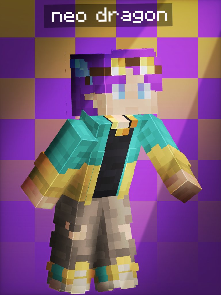 Skin y Render para cumpleaños de un amigo 🥲
<a href="/cmlcreators/">CML (Comunidad de Minecraft Latam)</a> #minecraft #blockbench