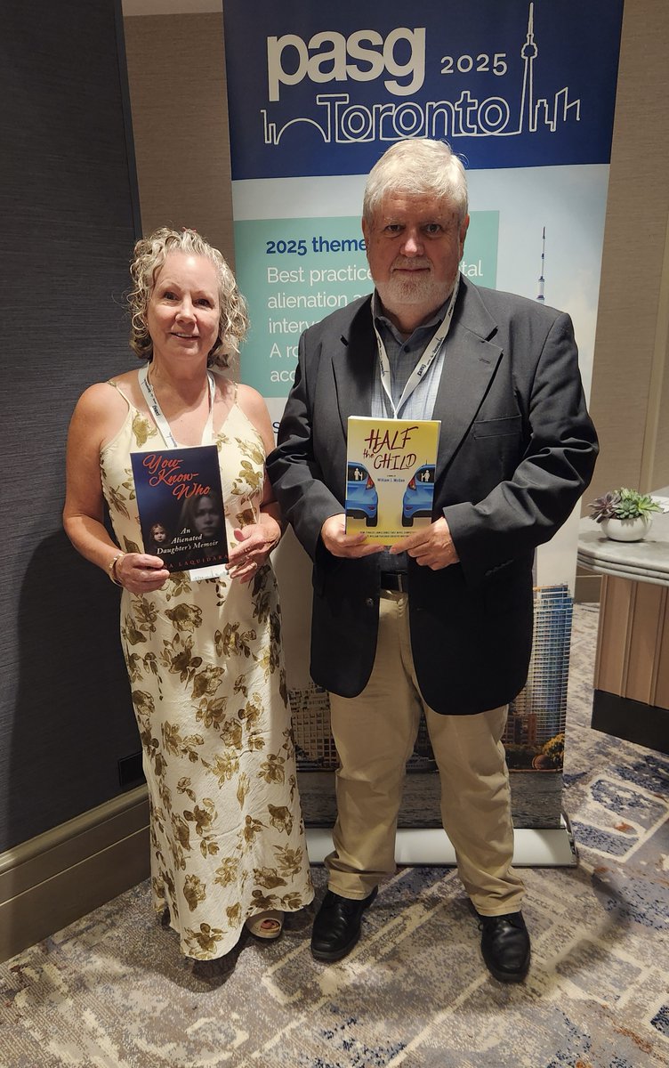 Both Sides Now: Dana Laquidara and I will co-present at the Parental Alienation Study Group conference here in Toronto. She'll read from her memoir YOU-KNOW-WHO &amp; I'll read from my novel HALF THE CHILD. It was a great discussion at the PASG conference in Philadelphia in 2019.