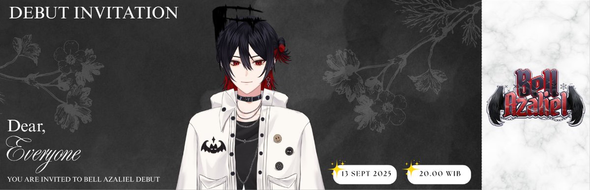 Bellbebub's tweet image. Hi Semuanya! Aku Bell Azaliel ingin mengundang kamu untuk datang ke debut stream aku:

📅 Date: Sabtu, 13 September 2025
⏰Time: 20.00 WIB
📍Live on: youtube.com/live/GIW2uIsCi…

Kehadiran kamu akan sangat amat berarti untuk aku! 
Thank you, and see you soon🤘