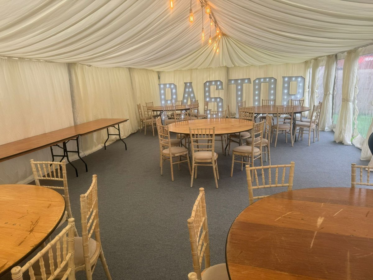 Only in a British summer can you plan a July garden party… and end up with rain all weekend! ☔

Luckily, our 6m x 12m marquee meant the celebrations went ahead without a hitch. With a hard floor and carpeted finish inside, guests stayed warm, dry and comfortable.