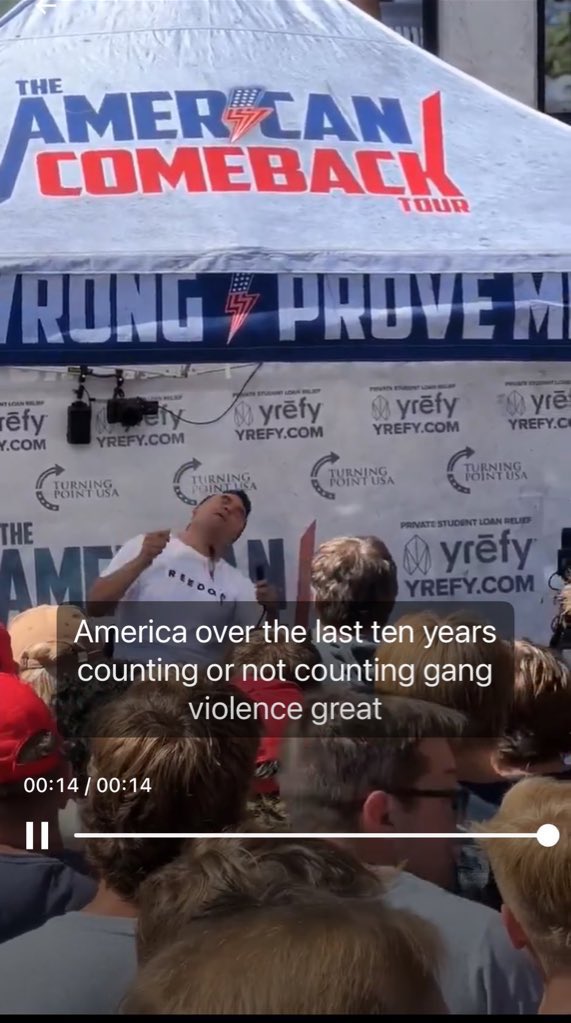 Charlie Kirk was blown away under a banner that says “prove me wrong” while arguing gun violence is acceptable because yadda yadda yadda second amendment…

If America doesn’t take serious action on guns now, there will be no American Comeback. China is already crushing US.