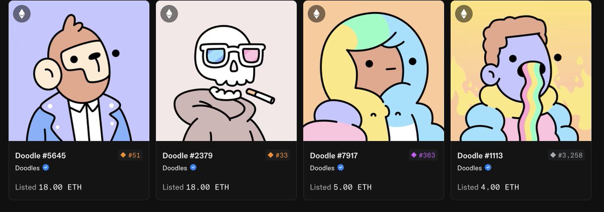 Rare <a href="/doodles/">doodles</a>  Available for sale, Negotiable prices.

Dm <a href="/DtrStrnho/">Doutor Estranho</a> if you're interested.
OpenSea only.

#Doodles #Doodles2 #FrootloopsXDoodles #BAYC
