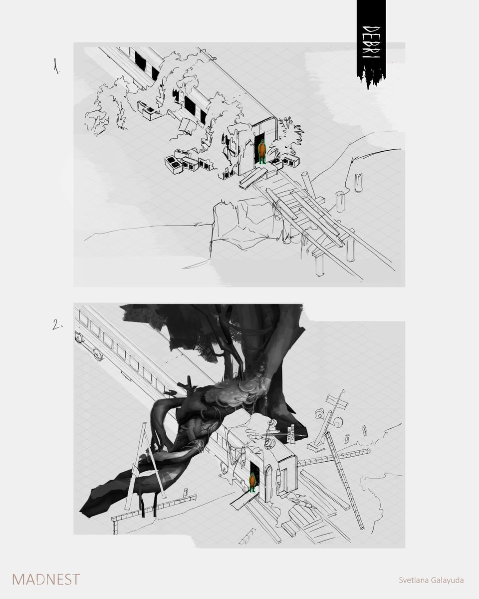 madnest_team's tweet image. Sketches to train location
#indigamedev #gamedev #concepart #environmentconceptart
