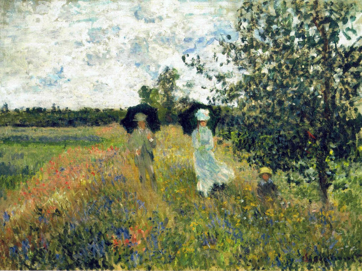 The Promenade near Argenteuil - 1875 #artbots #monet