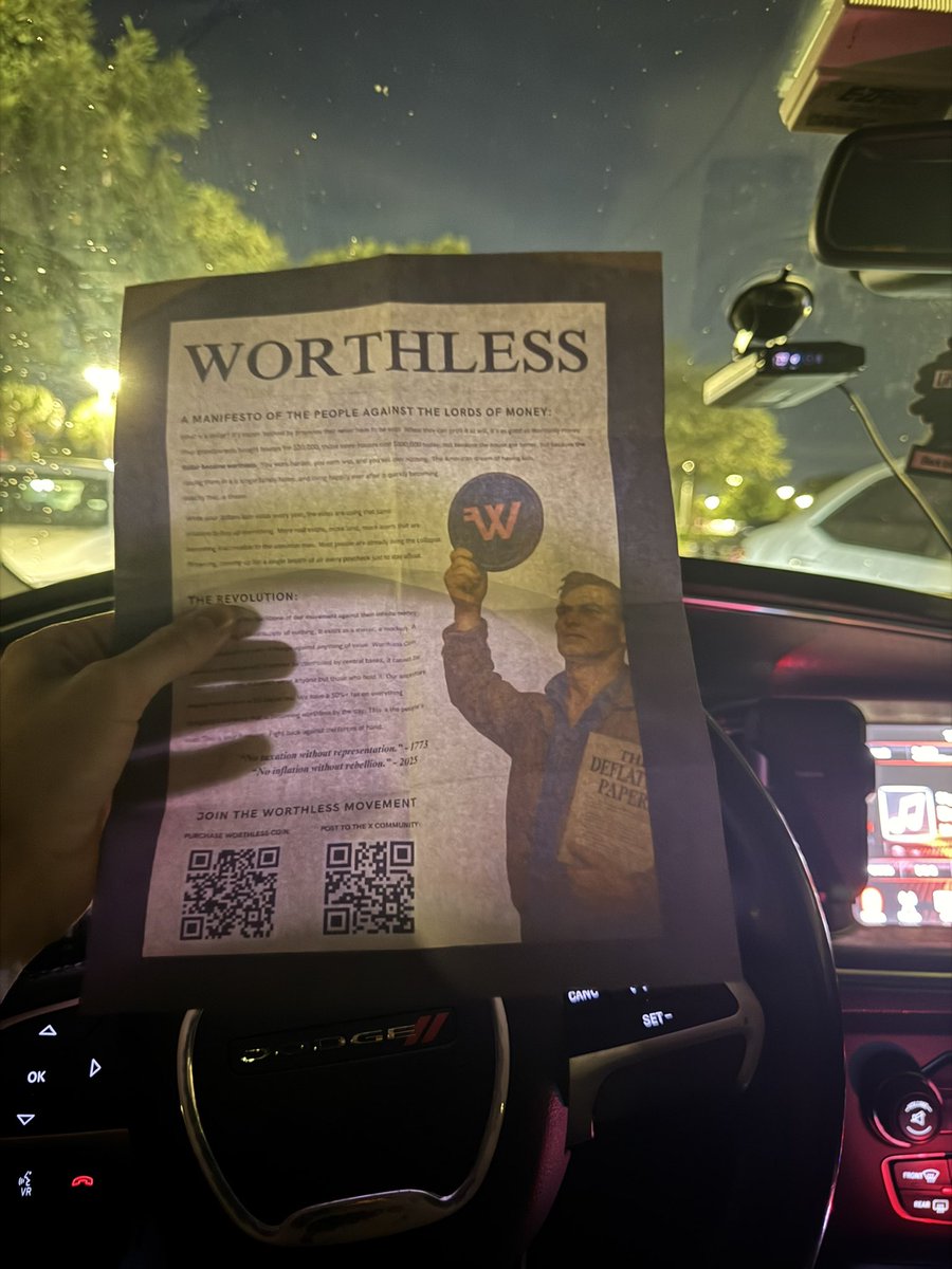 bigazzwhale's tweet image. WORTHLESS DEFLATION PAPERS

Miami, Florida 09/11/2025 📌 🌎 
@NikolaiHauckx @buyworthless #worthless