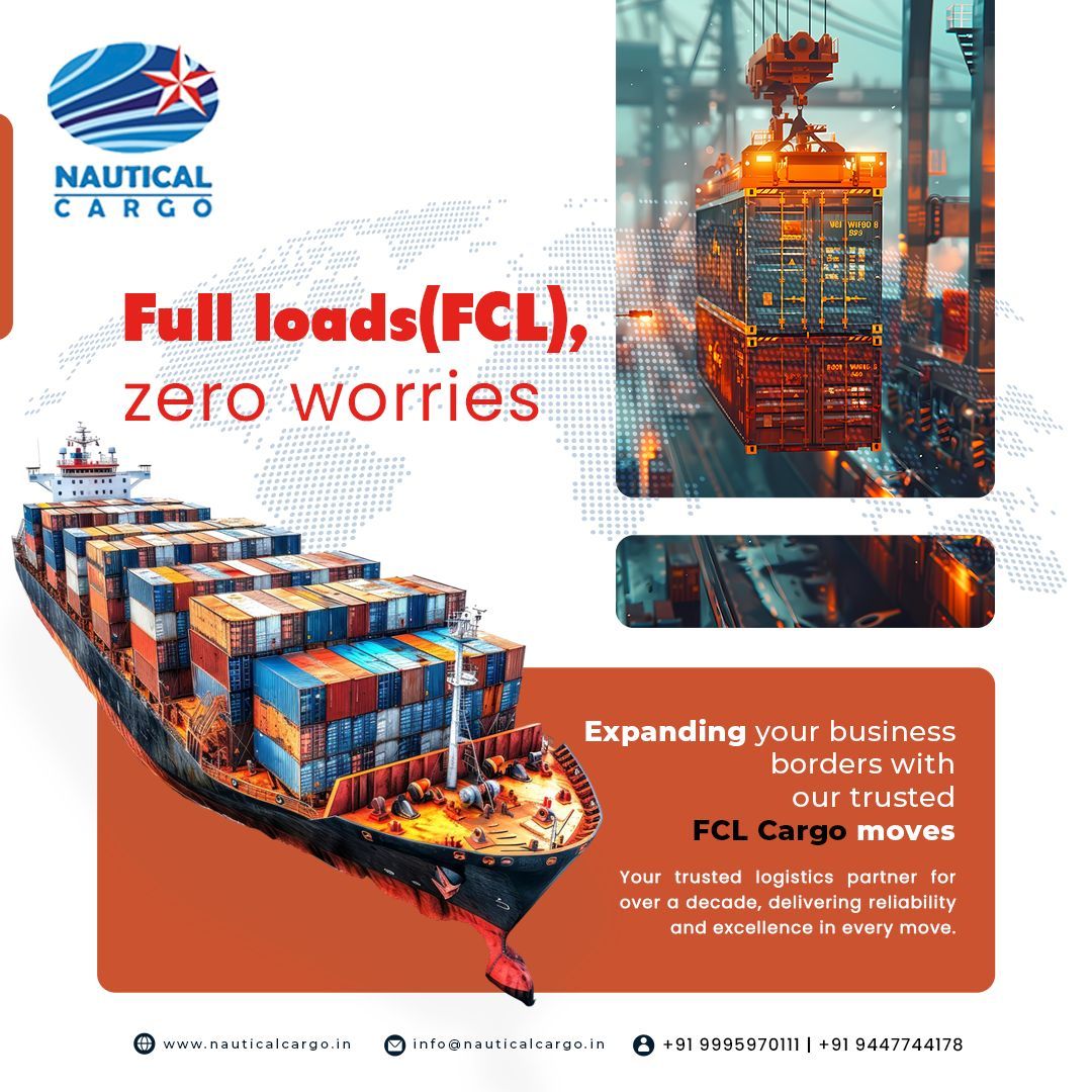 🚢📦 Trust matters in logistics. With our reliable FCL Cargo Services, every shipment is handled with care &amp; precision. 🌍✨ More than logistics — it’s a partnership built on trust. 🤝

#FCL #Logistics #GlobalShipping #NauticalCargo