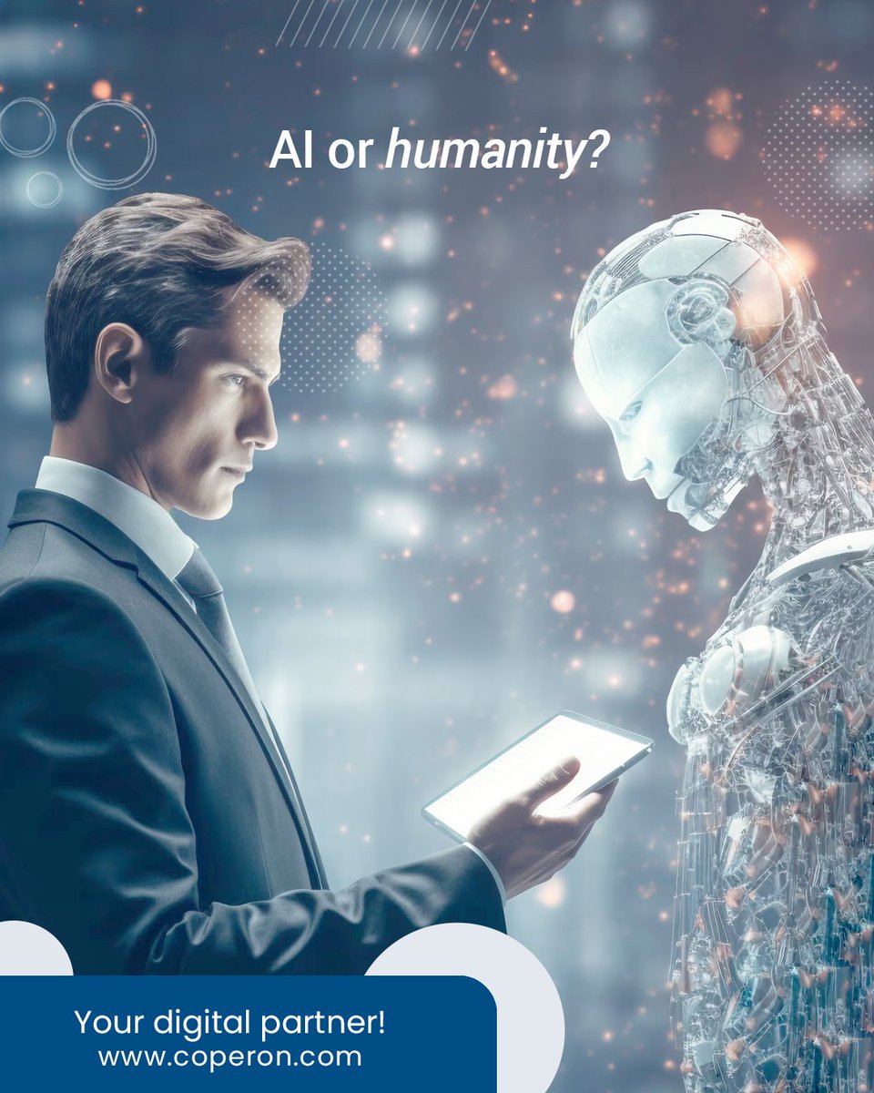 CoperonTech's tweet image. In a sea of AI-generated content, a new currency is emerging: authenticity.
In your opinion, is the future more about cutting-edge tech or more about genuine human connection?
#CoperonTechnologies #Software #WebSolutions #ai