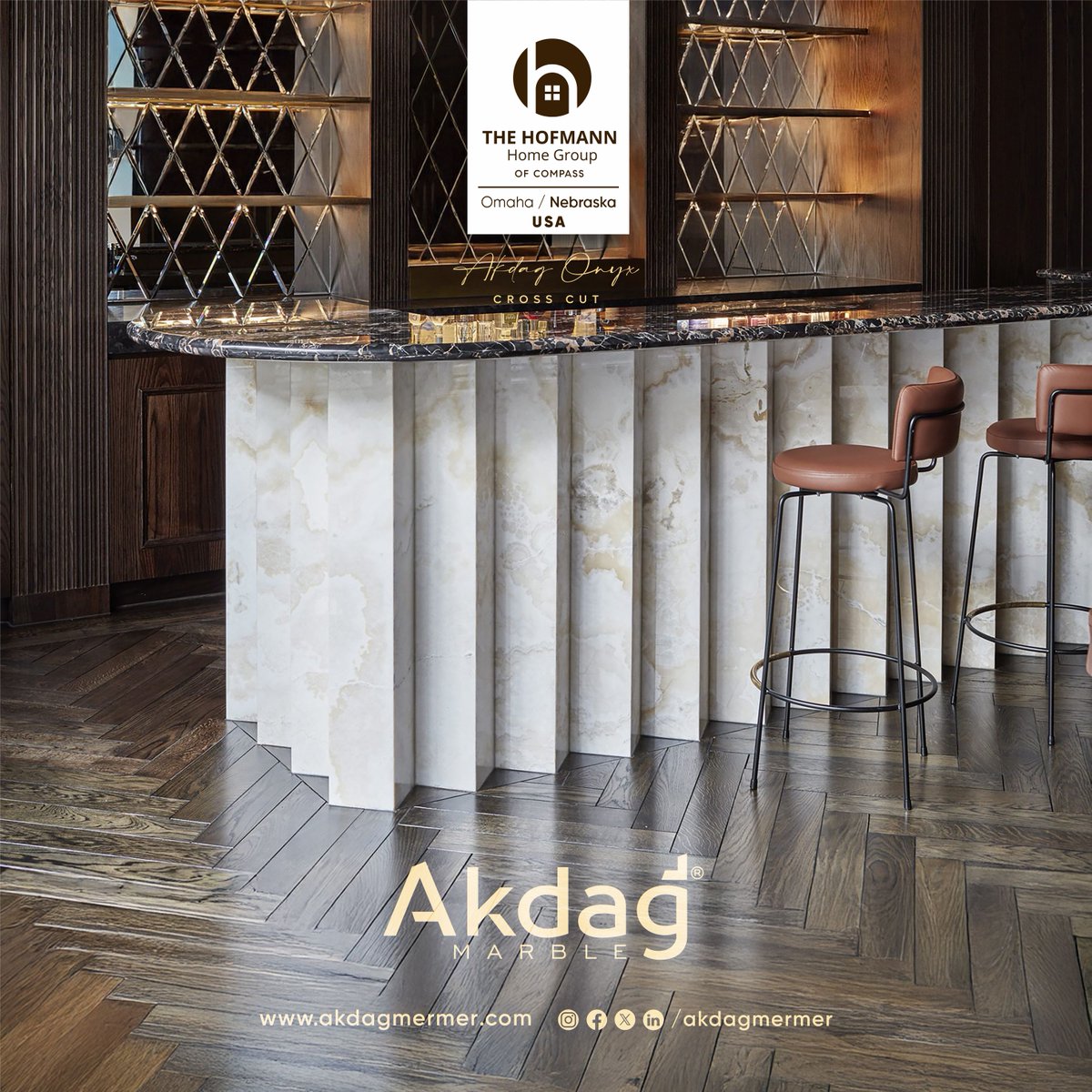 akdagmarble's tweet photo. THE HOFFMANN Home group
.
Omaha / Nebraska - USA
.
Akdag Onyx Vein cut / Cross cut
#akdag #marble #onyx #crosscut #veincut #Omaha #USA #onyxstone #naturalstone #interiordesign https://t.co/L5FHw4DgD7