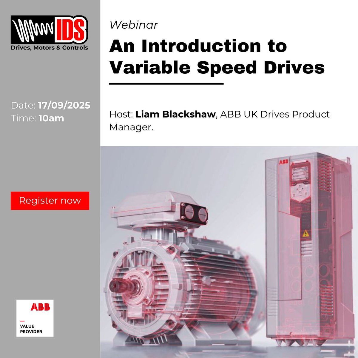 InverterDrives's tweet image. Learn how VSDs reduce energy consumption, improve process control, and what to consider when specifying or installing them.

📆 17th Sept 2025 | ⏰ 10:00am BST | 🎤 Hosted by ABB’s Liam Blackshaw

📝 Reserve your place: inverterdrivesystems.com/variable-speed…
#Drives #IndustrialEnergy