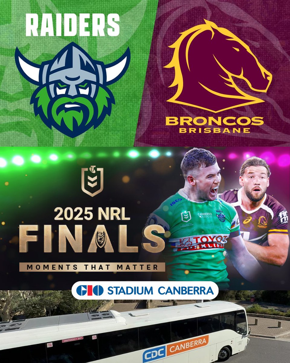 Don’t pay for parking at the Raiders match on Sunday afternoon, catch a free bus instead! Free buses to and from GIO Stadium are available, more info: giostadiumcanberra.com.au/events/venue-i…

<a href="/Transport_CBR/">Transport Canberra</a>  <a href="/RaidersCanberra/">Canberra Raiders</a> <a href="/brisbanebroncos/">Brisbane Broncos</a>  #NRL #GIOStadium #Canberra