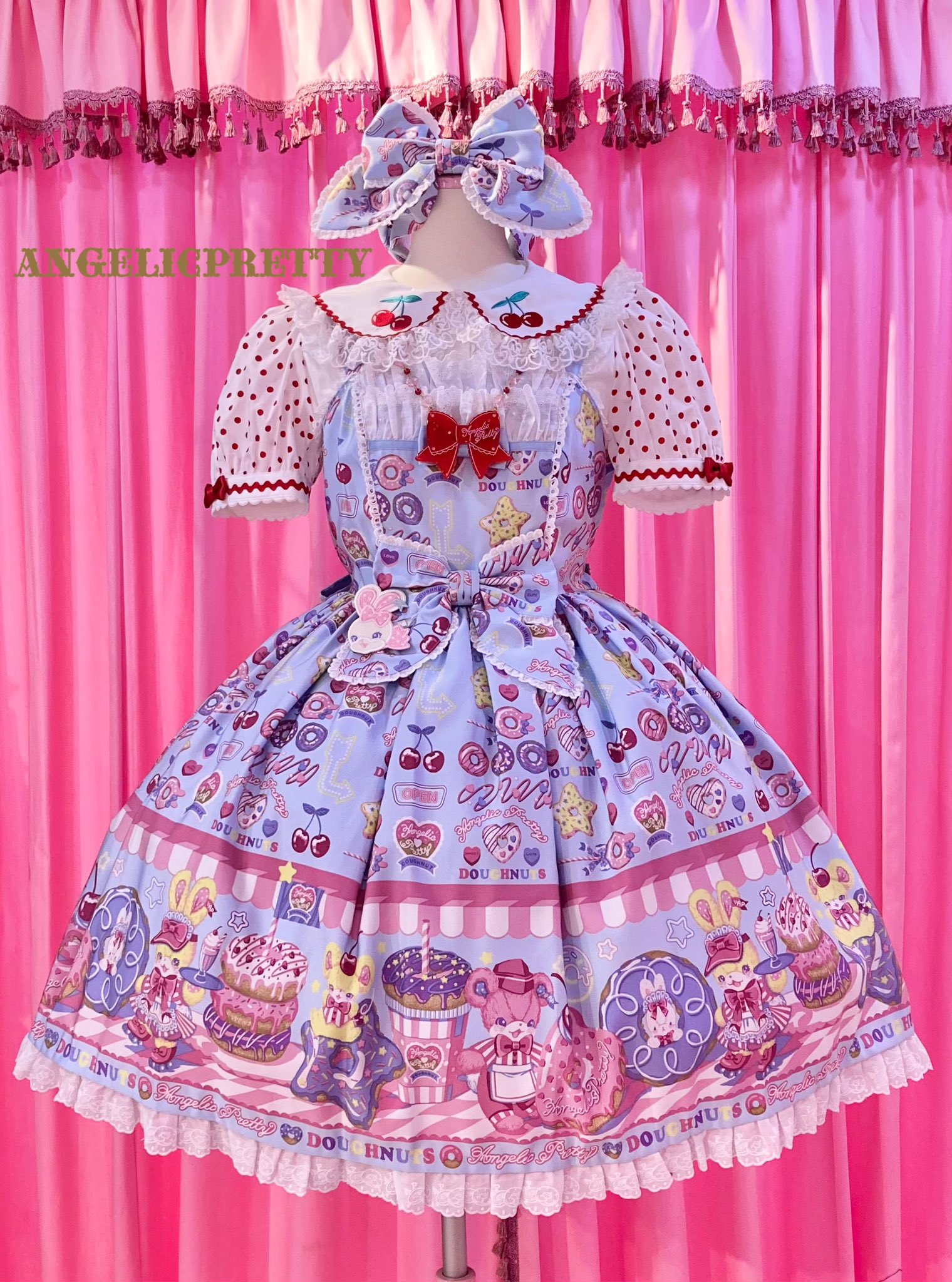 Diner Doll 胸あて付きスカート サックス Angelic Pretty三宮店 on X: 