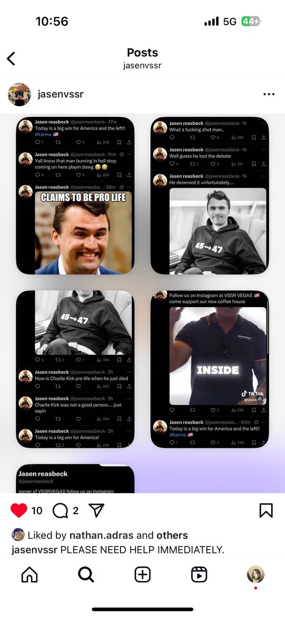 softstwberry's tweet photo. Please report @jasenreasbeck it’s impersonating my dad &amp; ruining our business! He would never say these disgusting things!!! He only has instagram and posted to let ppl know it’s not him!!! https://t.co/FTICMr26rF