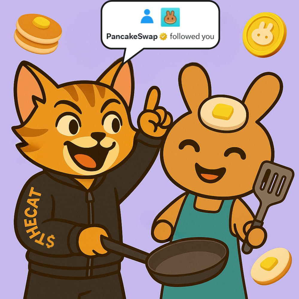 BiscuitL1X's tweet image. Big thanks to @PancakeSwap for the follow 🥞🐾

Biscuit $THECAT loves pancakes almost as much as green candles 🚀