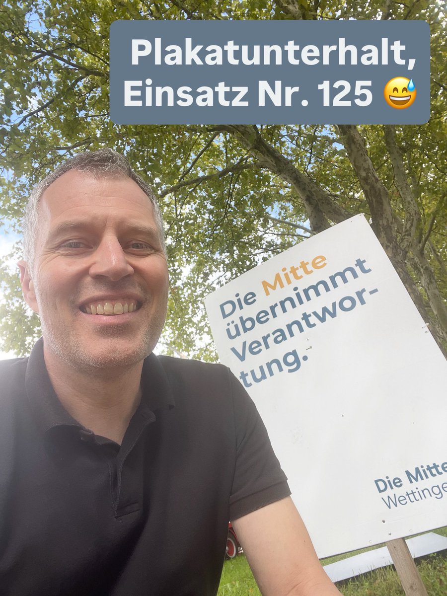 Bis zu den Wahlen soll es was hergeben: Zerstörte und  umgekippte Plakate werden umgehend in Stand gestellt. #diemittewettingen