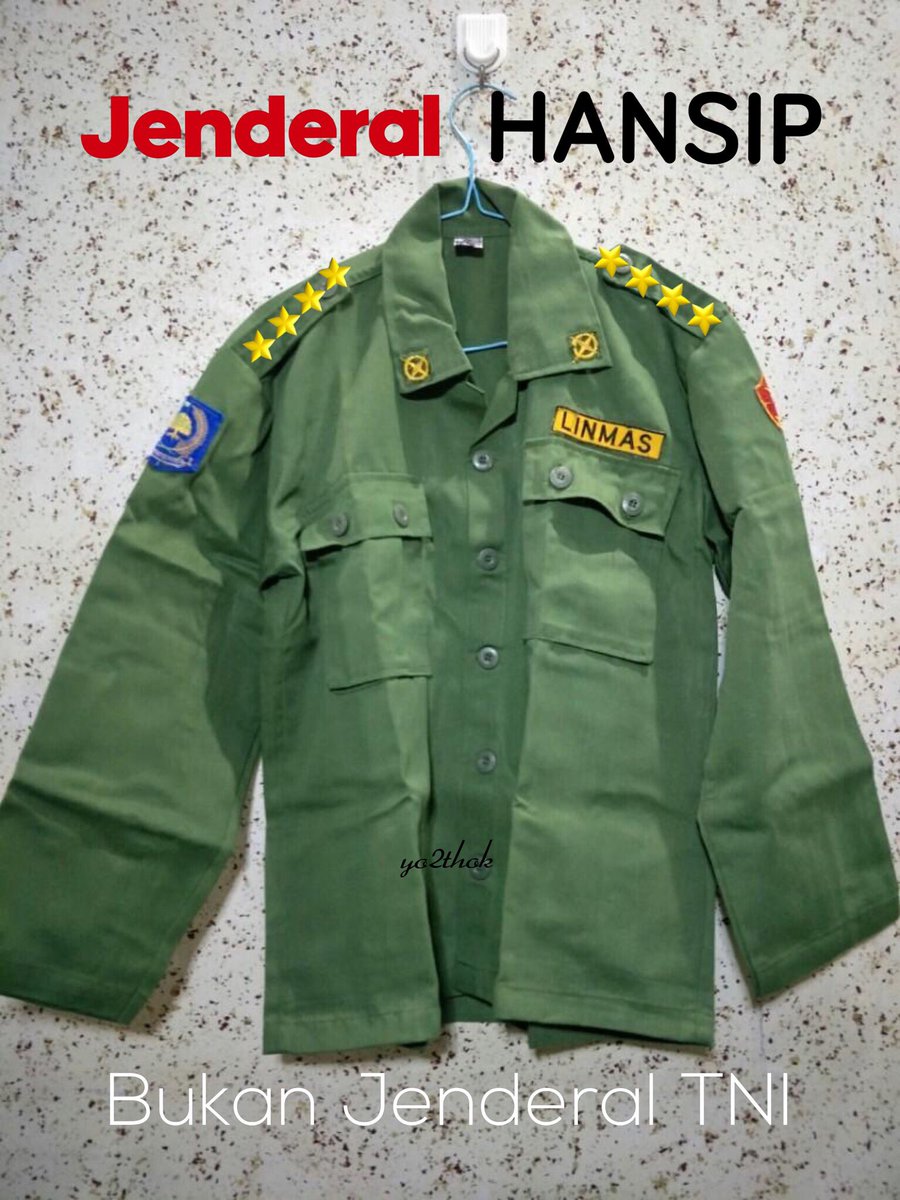 Seragam Pak Ogah ketika menjadi komandan hansip di kampung si unyil.