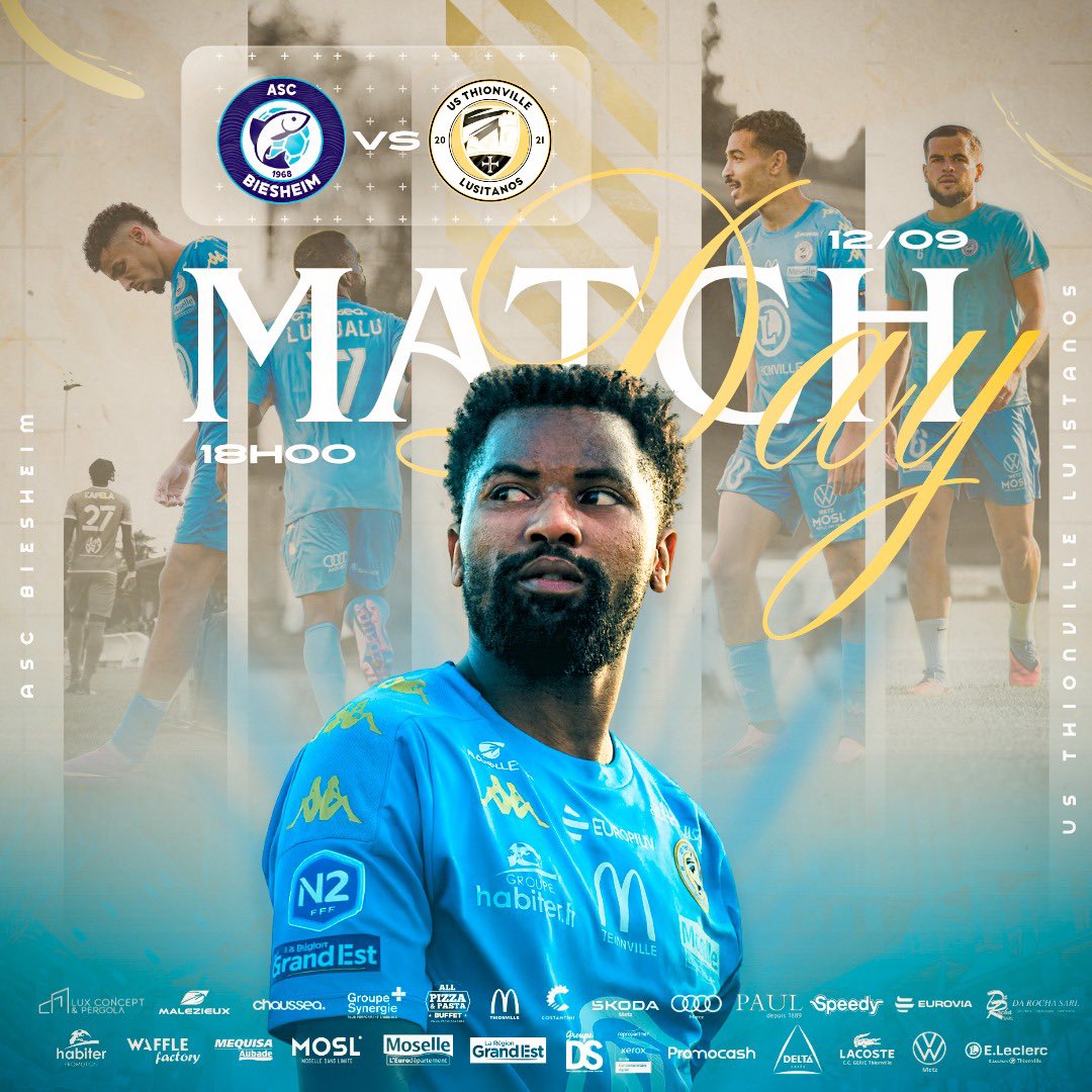 #ASCBUSTL

🔜

🆚 <a href="/asc_biesheim/">ASC Biesheim</a> | National 2 - J5
📆 Vendredi 12 septembre 
⏱️ 18h00
🏟️ Stade Municipal de Biesheim 

#USTL / #Thionville / #National2
