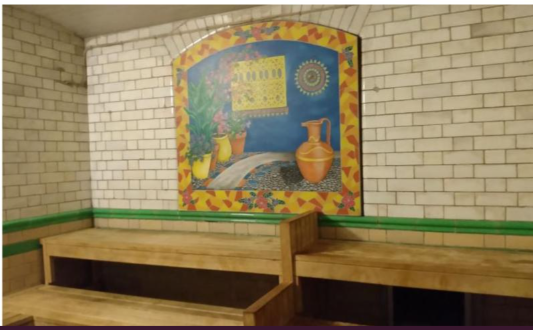 FriendsHydSwin's tweet photo. The #rail workers who built and financed the #swindon #health #hydro used the highest quality #materials - #stained #glass, #ceramic bricks, red #brick, #hardwoods. A view inside the #Turkish #baths shows the use of ceramic bricks. https://t.co/3dviLEaFA2