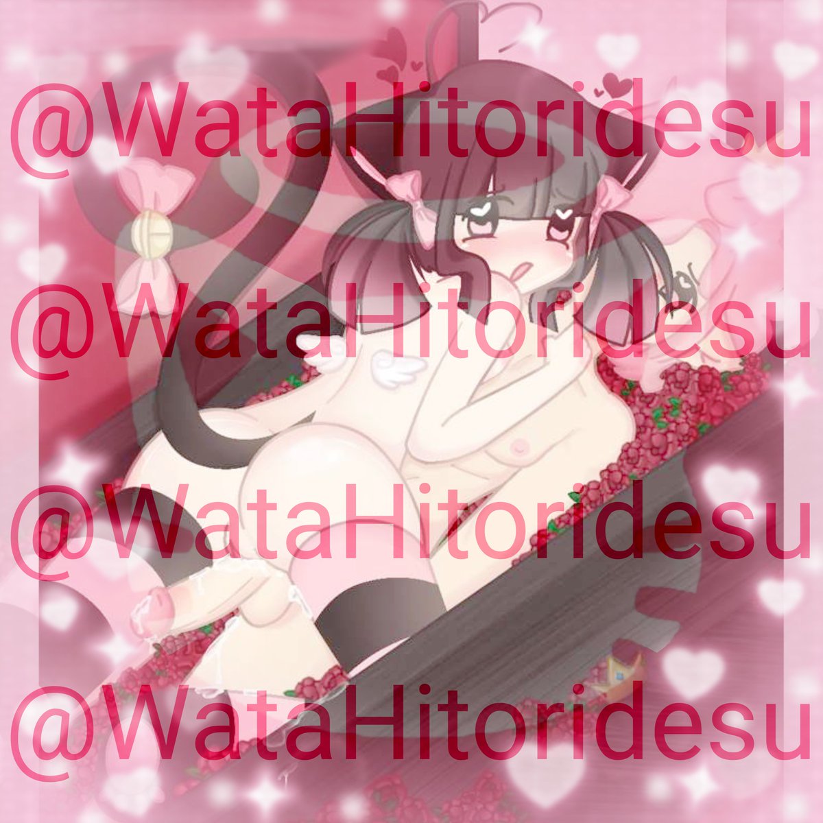 Meowbahh peeking from behind a male character