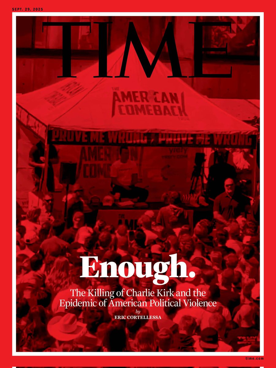 One of the main outlets for political hate coming from the radical left media Time Magazine has "Enough" on its cover today. 

Imagine being this out of touch with reality!