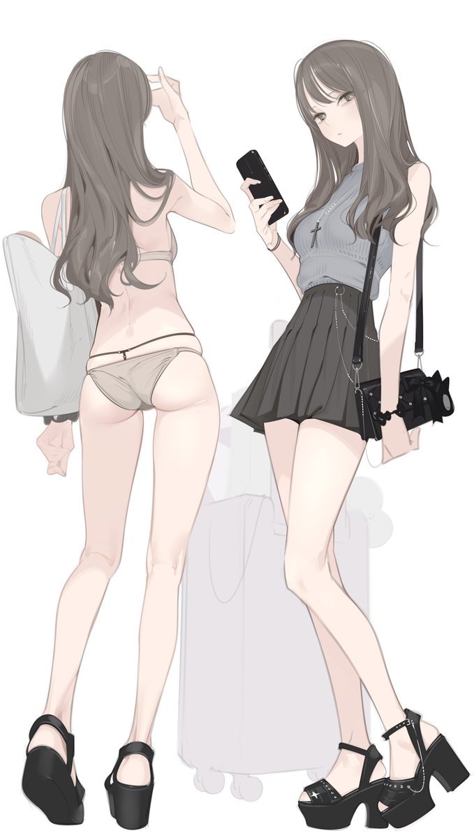 ノースリーブニットガール